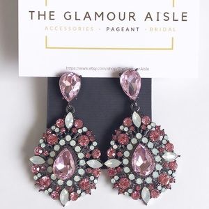 Pink Lauren Crystal Drop